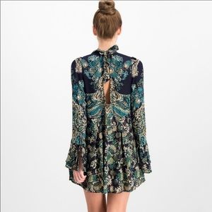 Free People Lady Luck Printed Tunic Dress Large